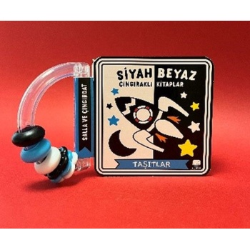 Siyah Beyaz Çıngıraklı Kitaplar Taşıtlar