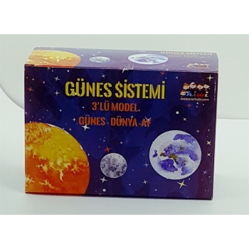 Güneş Sistemi 3 lü Model Güneş Dünya Ay