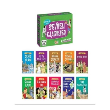 Çocuklar için Popüler Klasikler 10 Kitap + Soru Kitapçığı