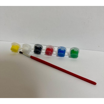 Akrilik Boya 6 lı 3 ml Fırça Hediyeli