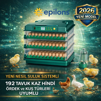Fx-192 Model Tam Otomatik Kuluçka Makinesi –Tüm Kanatlı Hayvanlara Uyumlu Yeni Nesil Su Hazneli Süngerli Sistem ( Lisinya )