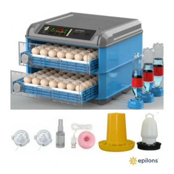128 Yumurta Kapasiteli Tam Otomatik Kuluçka Makinesi - Civciv, Kaz, Hindi ve Ördek Yetiştiriciliği Epo-128M ( Lisinya )