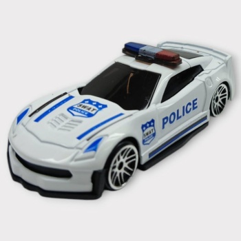 Metal Mini Polis Arabası  8 cm - Polis - 1 (Lisinya)