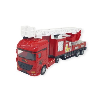 Metal İtfaiye Arabası - Düz Merdivenli 26cm - 706-45 (Lisinya)