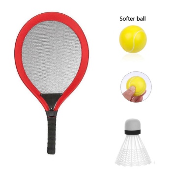 Badminton Seti ve Soft Tenis Topu - RKT-35 - Kırmızı (Lisinya)