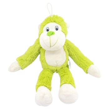 Peluş Maymun 40 cm - Yumuşak Peluş - G5501 - Yeşil (Lisinya)
