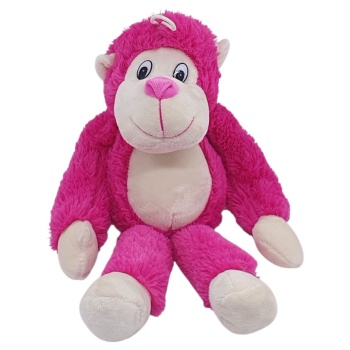 Peluş Maymun 40 cm - Yumuşak Peluş - G5501 - Pembe (Lisinya)