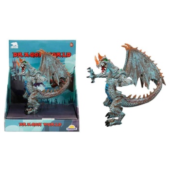 Standlı Ejderha Figürü  13 cm - Mavi (Lisinya)