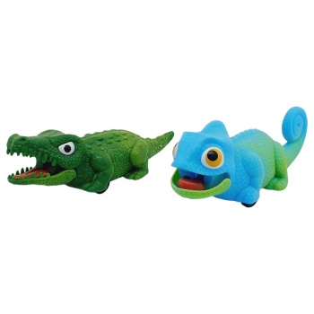 Sürtmeli Sürüngen Hayvanlar 2li - Timsah & İguana (Lisinya)