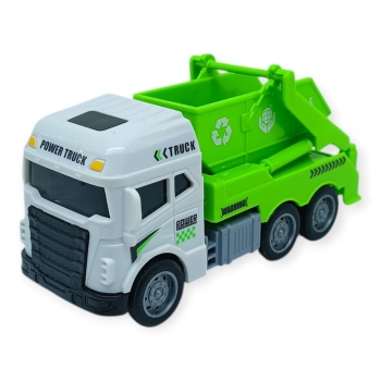 Temizlik Araçları Serisi - Sürtmeli Kamyon 12 cm  - 3626 (Lisinya)