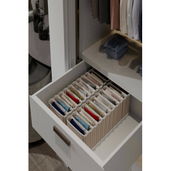 11 Bölmeli Dolap ve Çekmece Içi Düzenleyici Akordiyon Organizer M-00500 (1 Adet) ( Lisinya )