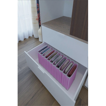 11 Bölmeli Dolap ve Çekmece Içi Düzenleyici Akordiyon Organizer M-00500 (6 Adet) ( Lisinya )