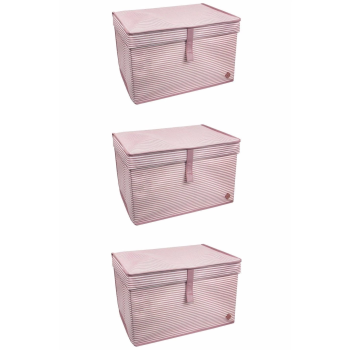 Çok Amaçlı Düzenleyici Kutu Organizer Cırt Cırtlı Hurç Mega Plus Boy 40cm X 30cm X 70cm (3 Adet) ( Lisinya )