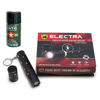 Ruj Şeklinde Elektro Şok Cihazı + Biber Gaz Hediyeli ( Lisinya )