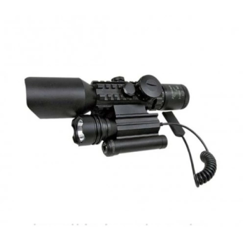 3-10x42  Zoomlu Av Tüfeği Dürbünü  Lazeri Zenon Fenerli M9 ( Lisinya )