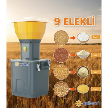 Lisinya 55L 1300 w Profesyonel Tahıl Yem Öğütücü – 9 Paslanmaz Elek Hediyeli ( Lisinya )