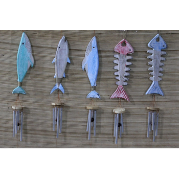 Ahşap Balıklı Metal Çan No:5 - Lisinya