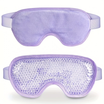 Sıcak Ve Soğuk Boncuklu Buz Jeli Terapi Göz Maskesi (Mor) ( Lisinya )