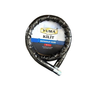 Yuma YM-752 Motorsiklet Kilidi Anahtarlı Körüklü Siyah ( Boy : 120cm-çap : 22mm ) - Lisinya
