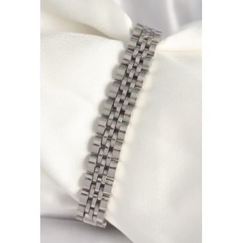 316L Çelik Gümüş Renk Zincir Model Erkek Bileklik - Lisinya