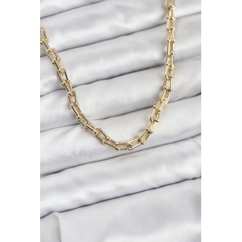 Gold Renk Pirinç Tifani Model Kadın Kolye - Lisinya