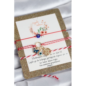 Marteniçka Bileklik 3lü Kelebek ve Yonca Model - Lisinya