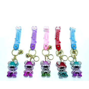 Taşlı Ayıcık Silikon Anahtarlık Alk1703 - Lisinya