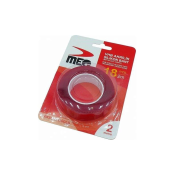 Meg Çift Taraflı Akrilik Silikonize Bant 18 Mm X 2 Metre - Lisinya
