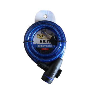 Yuma Ym- 734 150cm  Mavi Bisiklet Kilidi - Lisinya