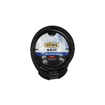 Yuma Ym-747 120cm 20mm 5 Şifreli Siyah Motorsiklet Kilidi - Lisinya