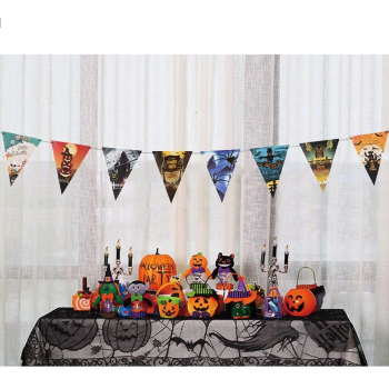 Cadılar Bayramı Halloween Flama Bayrak Banner Süs 8 Li 3 Metre - Lisinya