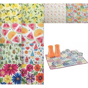 10 Adet Kurutmalık Mikrofiber Kurutma Bulaşık Tezgah Altlığı - Lisinya