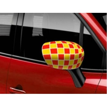 Araç Ayna Kılıfı 2 Adet - Sarı Kırmızı - Lisinya