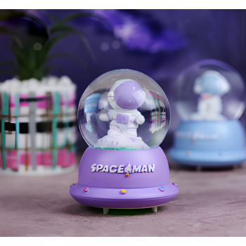 Küçük Astronot Işıklı Kar Küresi Alk3110 - Lisinya