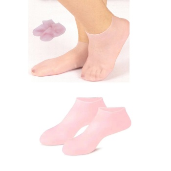 1 çift silikon jel topuk nemlendirici çorap ayak bakımı çatlama koruyucu krem çorabı - Lisinya