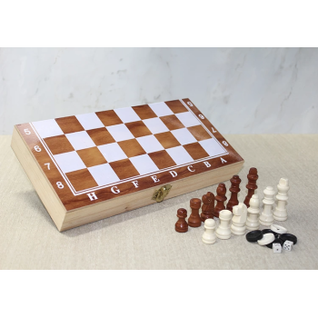 Ahşap Kutulu Satranç Ve Tavla Seti Alk4024 - Lisinya