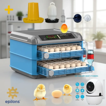Tam Otomatik 128 Yumurta Kapasiteli Kuluçka Makinesi - Civciv Kaz Hindi Ördek İÇİM Kablosuz Kameralı ( Lisinya )