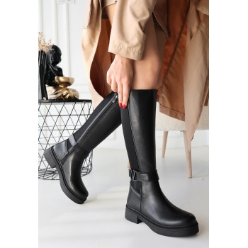 Diona Siyah Cilt Çizme - Lisinya