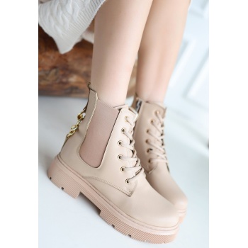 Harte Nude Cilt Bağcıklı Bot - Lisinya