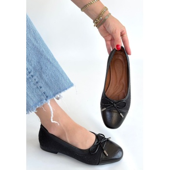 Etya Siyah Cilt Babet Ayakkabı - Lisinya