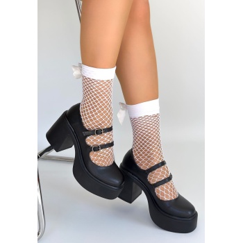 Jarlo Siyah Cilt Dolgu Topuk Ayakkabı - Lisinya