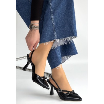 Tetti Siyah Rugan Topuklu Ayakkabı - Lisinya