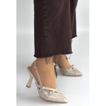 Tetti Bej Rugan Topuklu Ayakkabı - Lisinya
