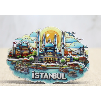 Ahşap İstanbul Temalı Magnet Alk4598 - Lisinya