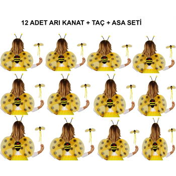 Okul Gösterileri İçin 1239li Arı Kanadı Seti - Etkinlik Kanatları - Lisinya