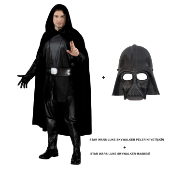 Wars Luke Skywalker Pelerini Yetişkin Ve Maskesi - Lisinya