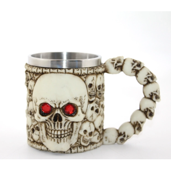 Paslanmaz Çelik Kurukafa Kupa Bardak Alk2593 - Lisinya