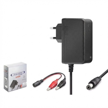 Akü Şarj Cihazı 12V 2.5A 30W Krokodil Uç Akü Şarj Adaptörü - Lisinya