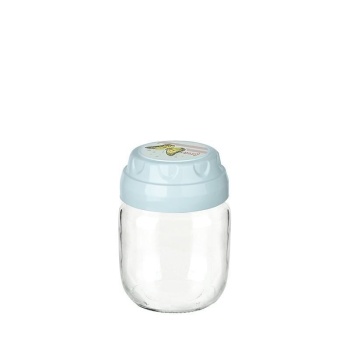 Vintage  Dekoratif  Desenli Cam Kavanoz 425ml - 14,3 oz - Lisinya