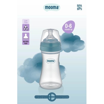 Biberon Anti Kolik Biberon 250 ml Kapaklı Biberon 0 - 6 Ay (Yavaş Akış) - Lisinya